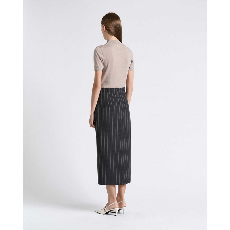 Cue Merino Short Sleeve Mock Neck Knit image number 1